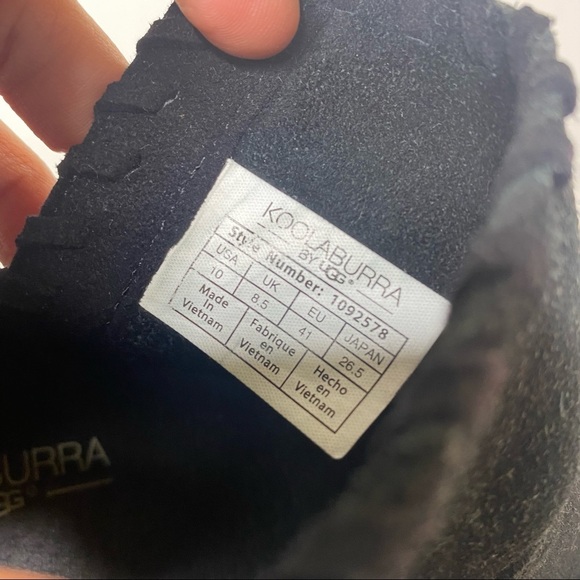 Koolaburra by UGG Rylee Suede Leather Mini Boots Black 10 - Picture 4 of 8